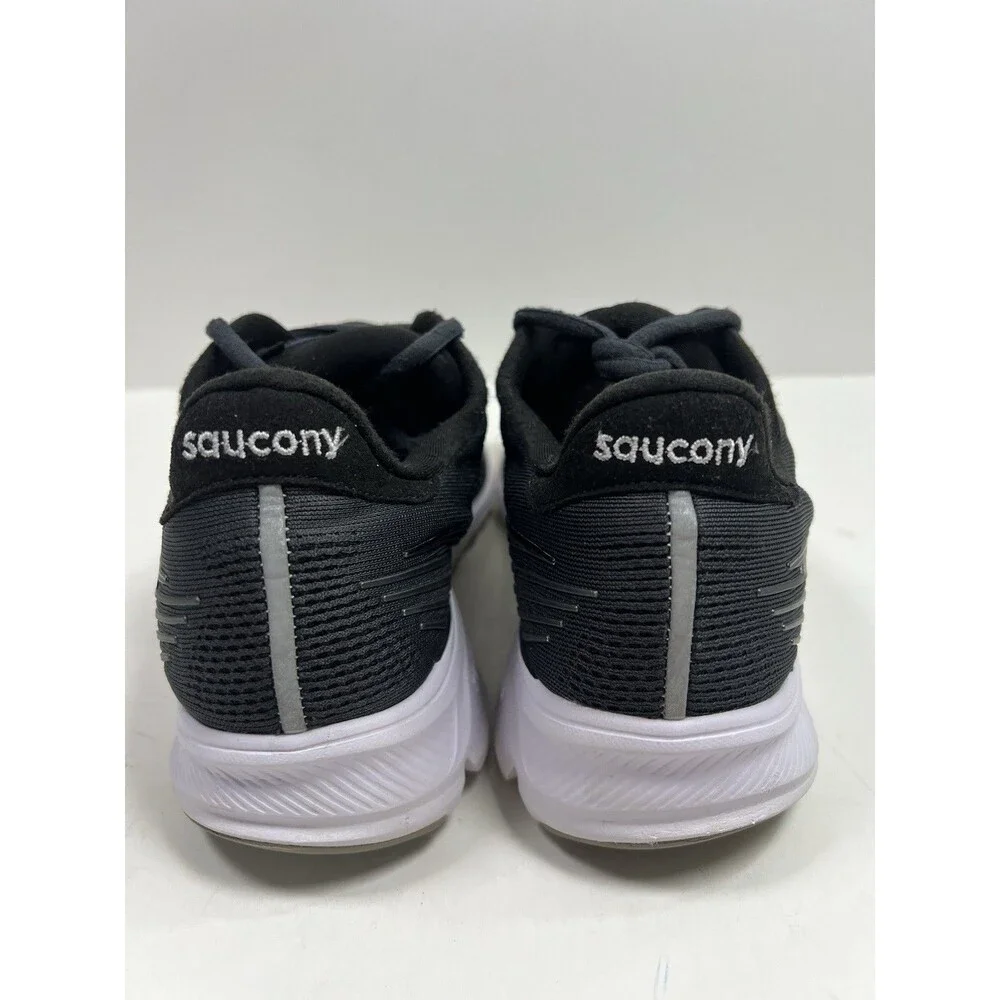 Saucony Ride Size 10 Running Shoes Black Mesh Lace Up Men's